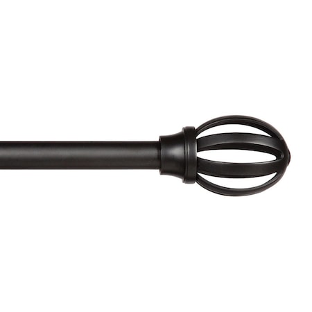 Kenney Mfg Kenney Fast Fit Matte Black Lilly Curtain Rod 66 in. L X 120 in. L KN75241